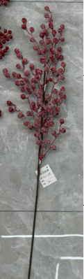 Christmas berry pick with snow